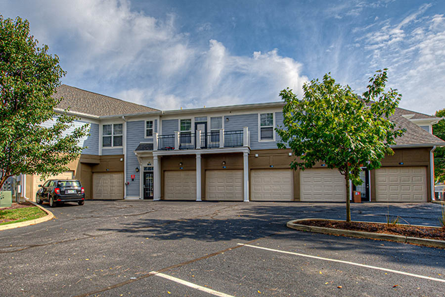 attached garages at Union Flats